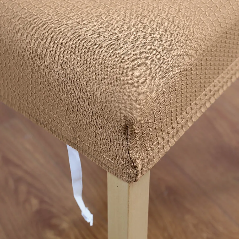 7 Solid Colors With Buckle Chair Cover Big Elastic Chair Covers Seat Slipcovers Stretch Removable Dining Hotel Seat Covers