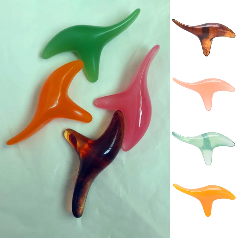 

1pcs Amber Resin Wax Triangle Foot Feet Massager Gua Sha Acupuncture Shiatsu Tool Promote Blood Circulation Body Massager