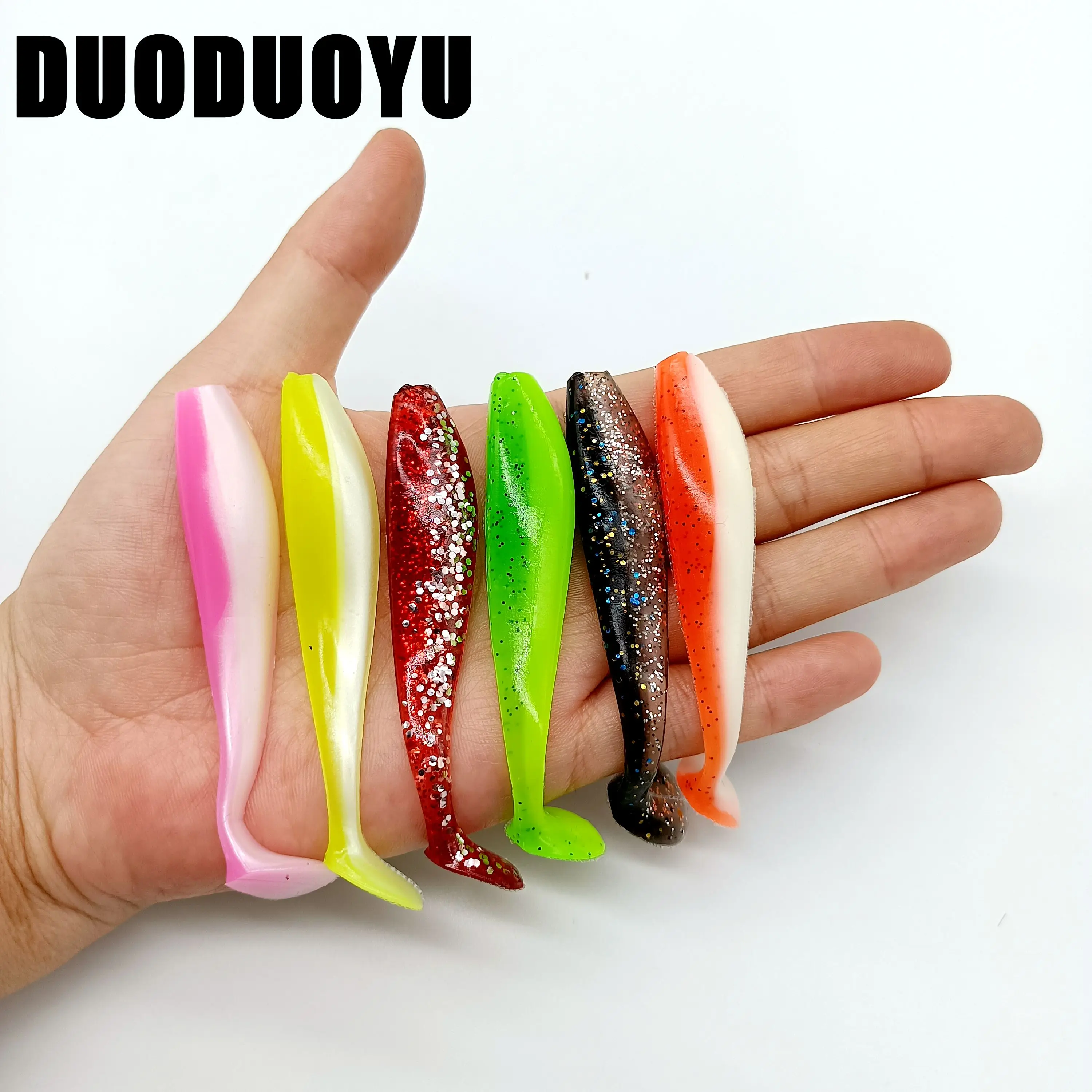 

Мягкие силиконовые приманки DUODUOYU 10 шт./лот, 4,5 г/90 мм, 6 цветов, свимбейт, воблеры, Товары для рыбалки, искусственные снасти