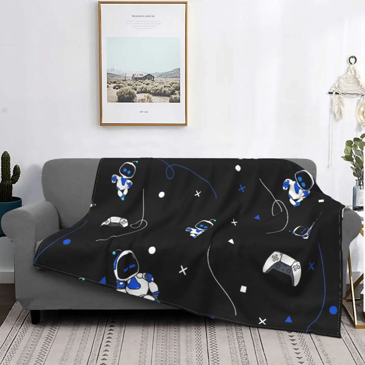 

Astrobot Pattern Blanket Bedspread Bed Plaid Comforter Picnic Plaid Muslin Blanket Children'S Cover