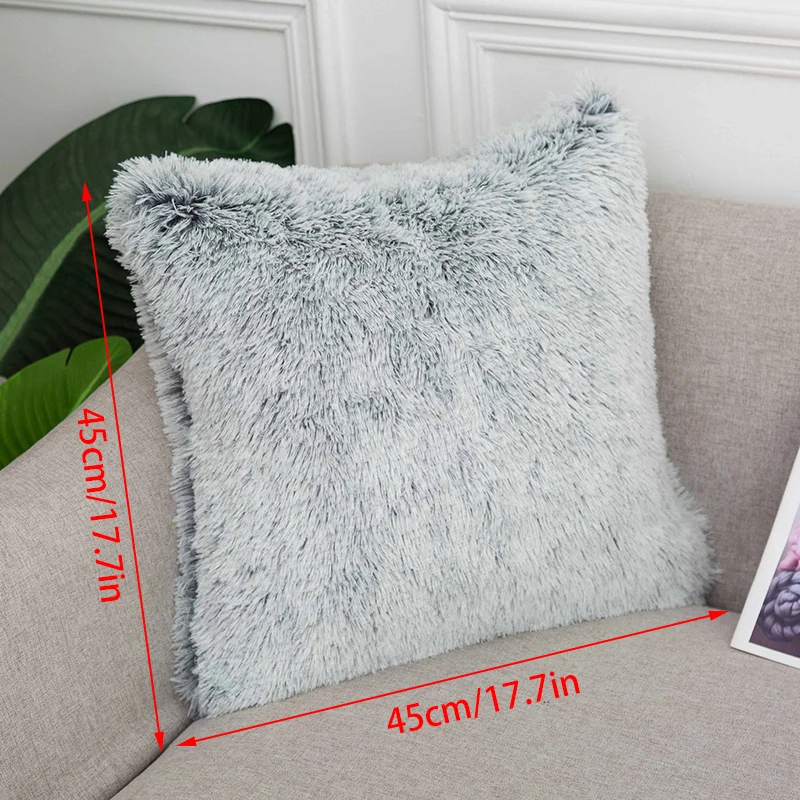 

Soft Faux Fur Pillow Cases Fluffy Shaggy Decorative Pillowcase Warm Plush Throw Pillow Cover 45x45cm/30x50cm
