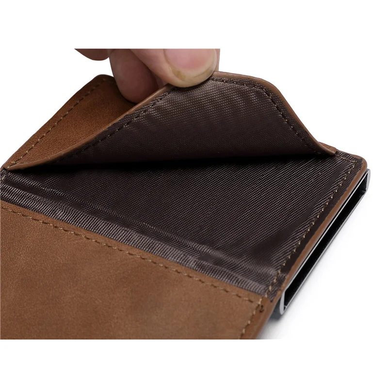 2021 new mens leather wallet rfid anti magnetic short credit card holder wallet with organizer coin pocket money clips free global shipping