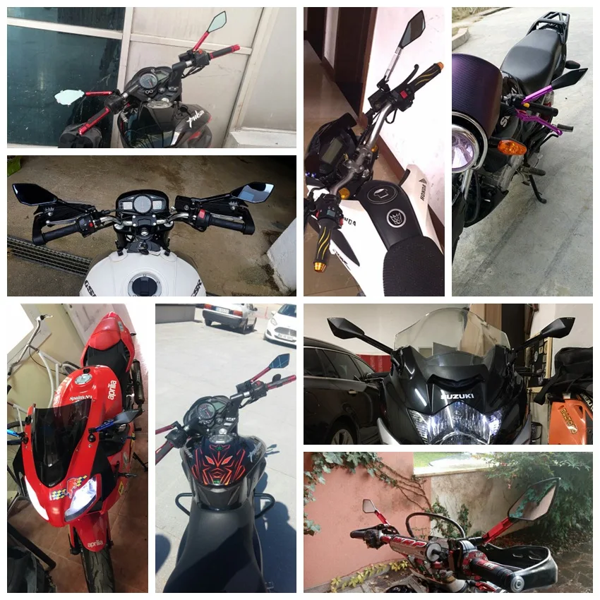 

2pcs Universal Motorcycle Rearview Mirror Mirror Blue Glass Section To Increase The Mirror Surface