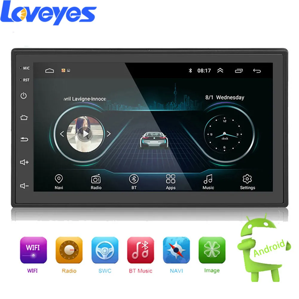 Универсальный 7-дюймовый мультимедийный видеопроигрыватель подходит для Android 8 1