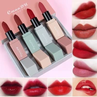 new 8 colors velvet lipstick 4pcsset non stick cup waterproof long lasting matte lipstick makeup beauty cosmetic red lips