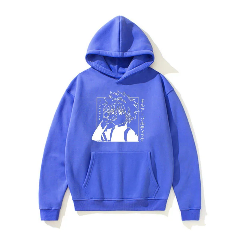 Anime Funny Killua Eyes HxH Hoodies 2021 Winter Japanese Style Hunter X Sweatshirt Streetwear Women/Men | Мужская одежда
