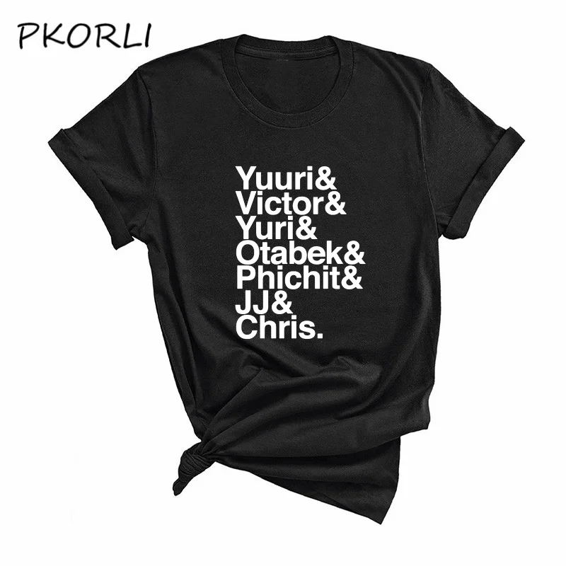 Футболка унисекс Yuri on Ice с персонажами Ampersand юури Victor Otabek Phichit JJ Chris Tumblr | Женская