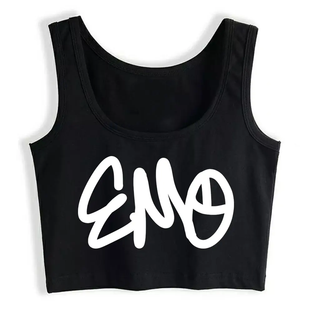 

Boho Crop Top Emo Kawaii Inscriptions Sleeveless Sexy Streetwear Womens Tops blusas mujer de moda 2021 verano Gym Tank Top Women