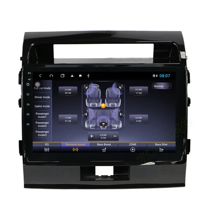 DSP 8 ядер 4G Android 10 Автомобильный мультимедийный видеоплеер для Toyota Land Cruiser 200 GPS