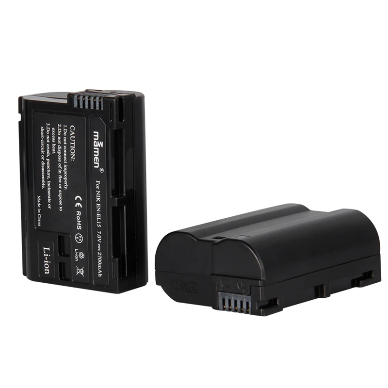 Mamen 2 шт. EN EL15 ENEL15 EL15A батарея для цифровой камеры + LCD USB двойное зарядное устройство