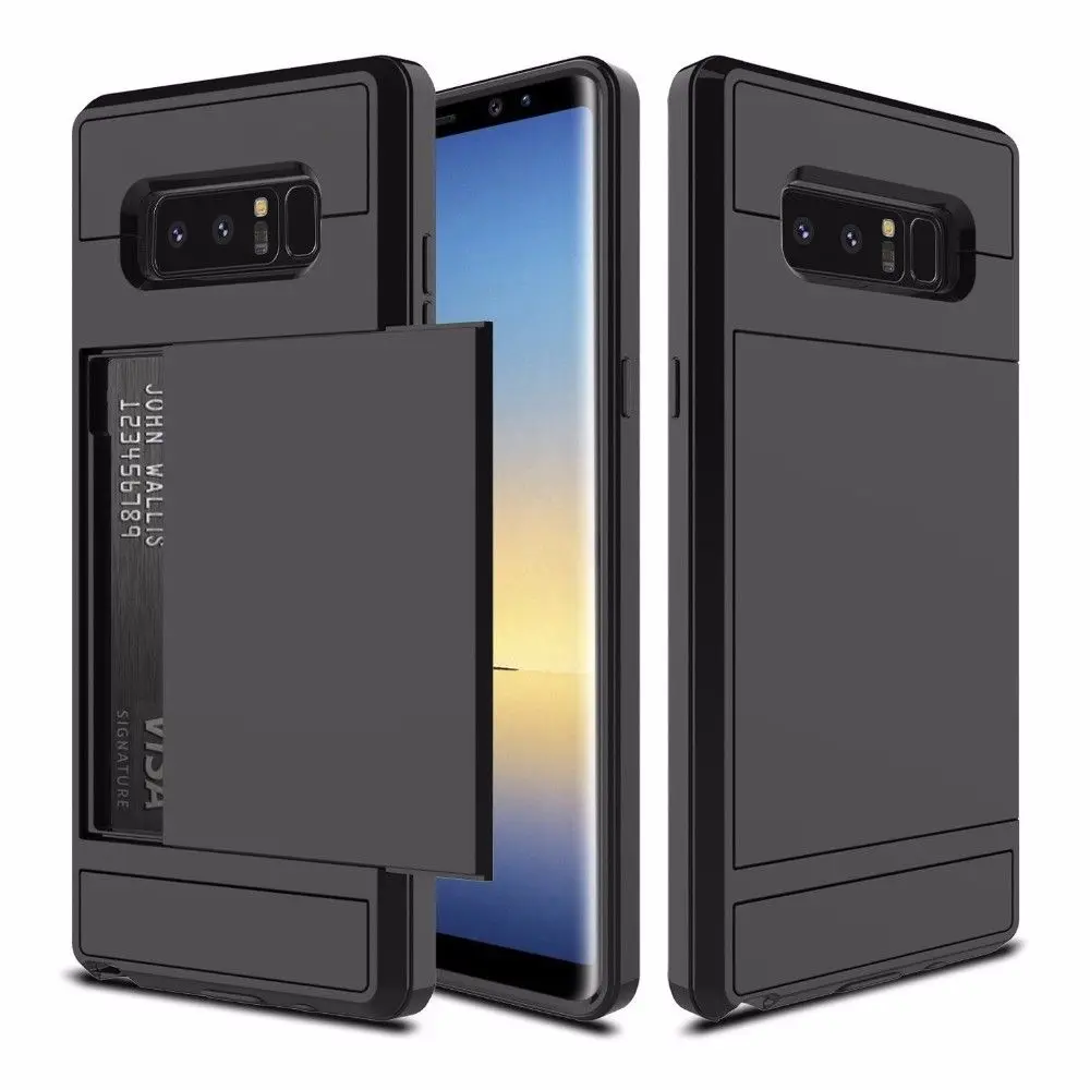 Чехол-слайдер со слотом для карт держатель чехол для samsung Galaxy A7 A5 A3 J7 J5 J3 чехол для samsung S9 S8 плюс S7 S6 Note 9 8 чехол Capa
