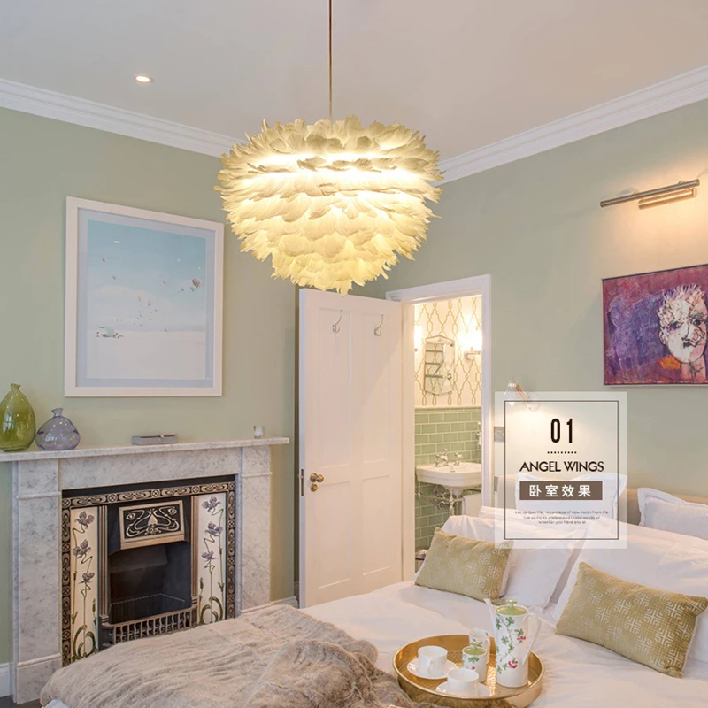 Люстра для спальни теплая романтическая креативная столовая гостиная свадьба