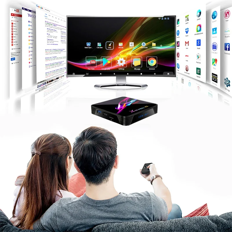 Медиаплеер X88PRO x3 3 шт./Лот Android 9 0 8K двойной Wi-Fi BT Play Store бесплатное приложение X88 PRO
