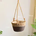 Садовая корзина для хранения растений, подвесной Плантатор, тканый комнатный уличный держатель для цветочного горшка, вешалки для домашнего декора