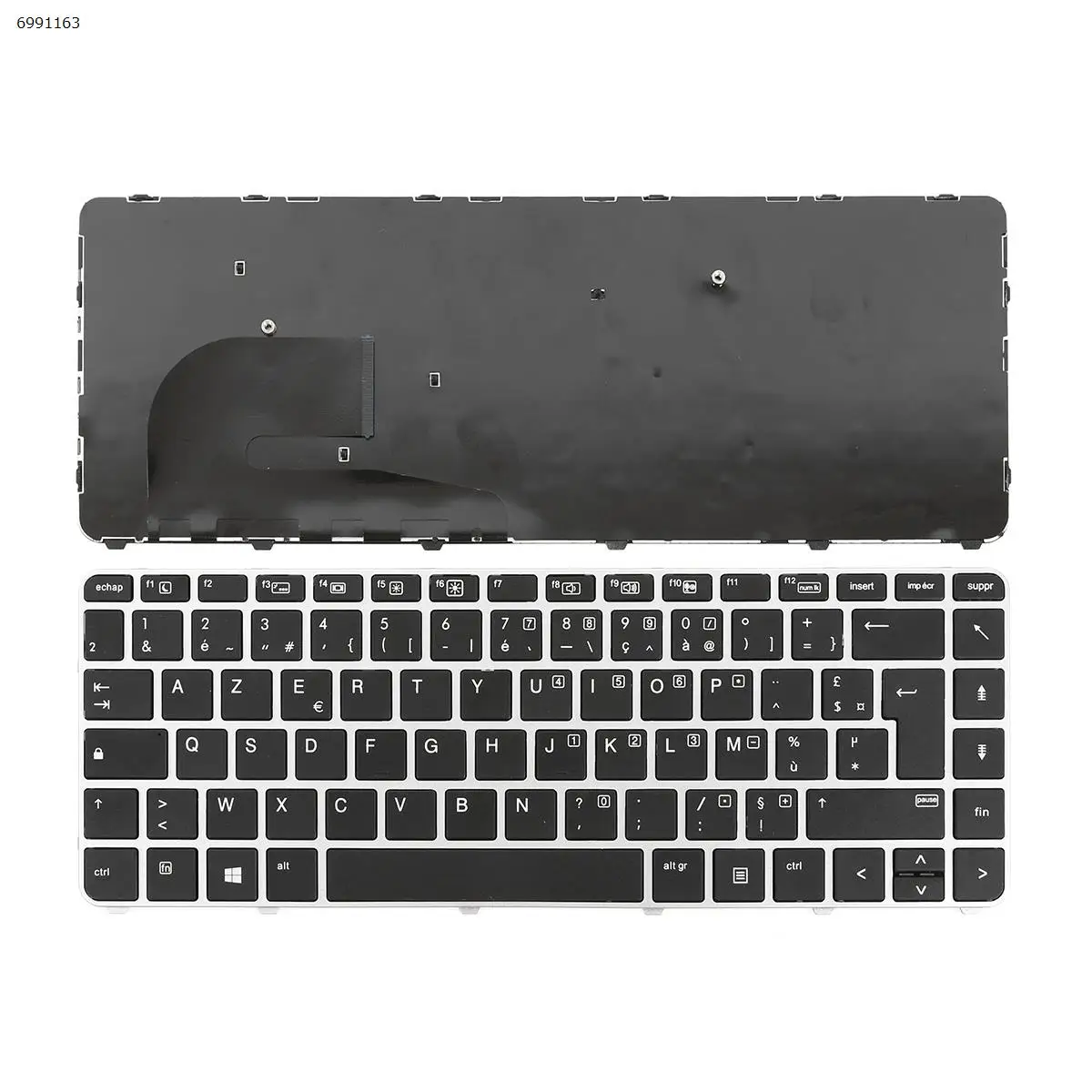 Клавиатура с французской раскладкой для HP EliteBook 745 G3 G4 840 848 Серебристая Рамка