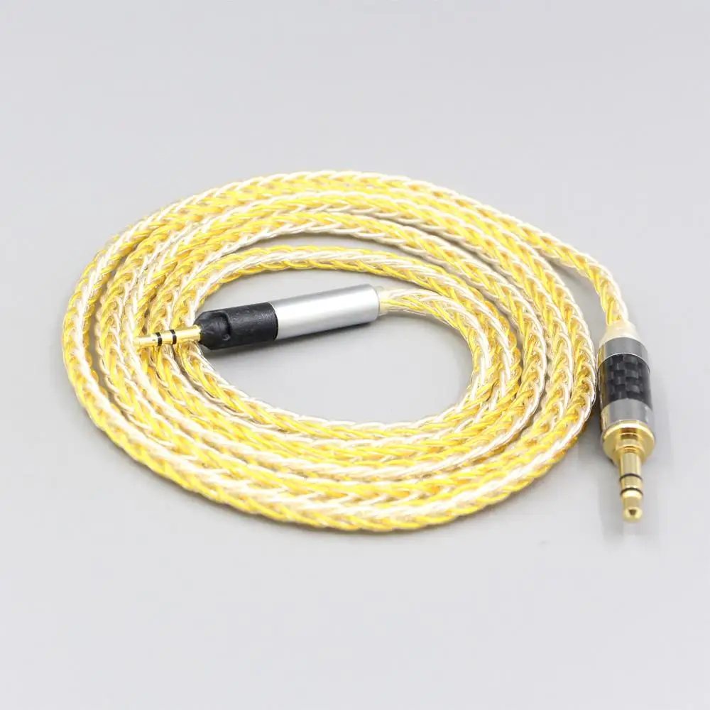 

LN007281 8 Core Silver Gold Plated Braided Earphone Cable For Sennheiser HD598 Cs HD599 HD569 HD579 HD558 HD518 Headphone