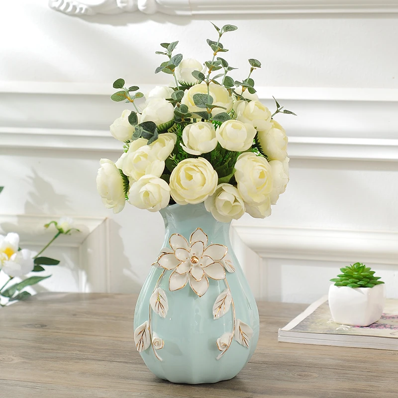 

European Style Ceramic Vase Decoration dining table decoration home living room wine cabinet TV cabinet flower inserter