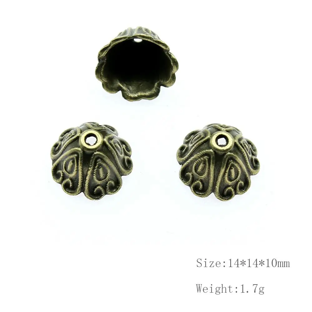 

Malzahar 15 Pieces Carved Tassel Beads End Caps Jewelry Findings Components Diy Jewelry Making Accessories