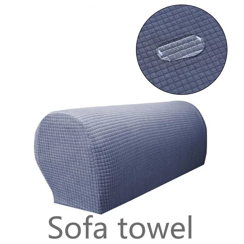 2pcs/Set Plaid Sofa Armrest Towel Chair Furniture Protector Polar Fleece Cover Waterproof Thickened Removable Slipcover | Дом и сад