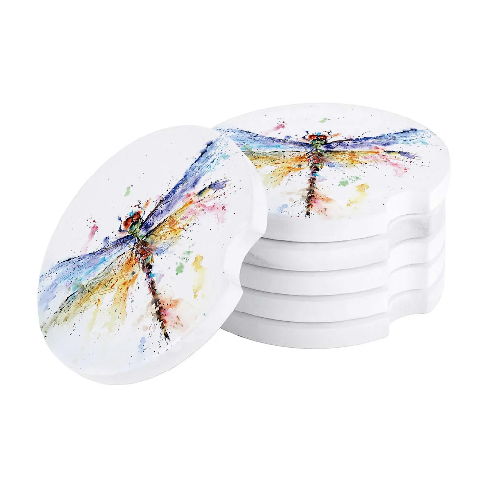 2 4 6 шт Стрекоза абстрактная картина маслом искусство Автомобиль Подставка