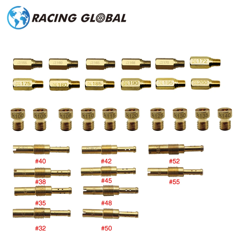 ALCON 10pcs гоночный карбюратор Pilot Jet Main Jet/медленные тиски инжекторы для PWK PWM PJ PE PD FCR