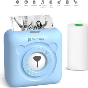 peripage mini pocket wireless bt thermal printer portable photo printer rechargable label maker for ios android smart phone free global shipping