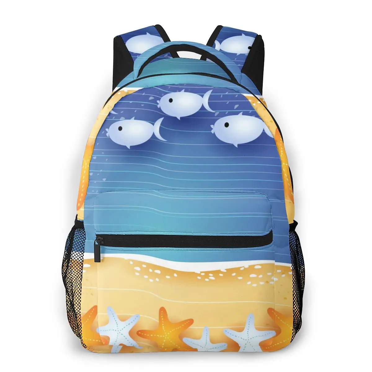 

Рюкзак OLN Женский на плечо, милый пляжный ранец для девочек-подростков с принтом звезд и рыб, Женский школьный портфель
