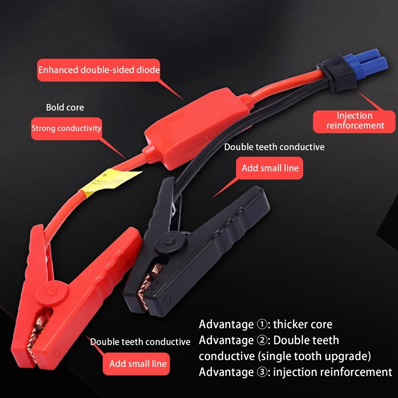

Jumper Cable EC5 Connector Alligator Clamp Car Emergency Battery Jumper Cables For Automotive Truck Jump Starter Alligator Clip
