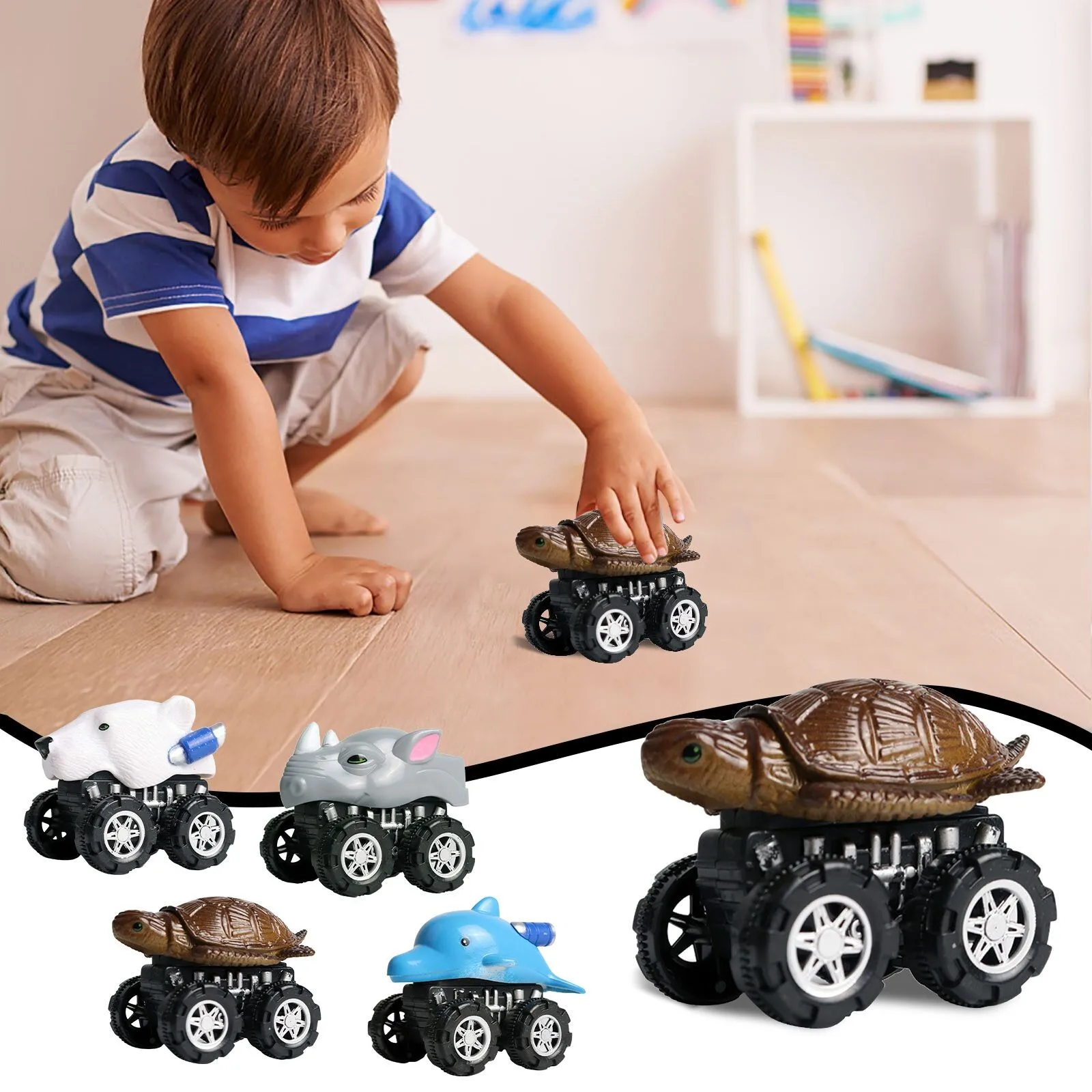 

Multi-style Pull Back Car Animal Model Toy Big Wheel Off-road Vehicle 4wd Toy Vehicle Mini Children Toy Gift Car