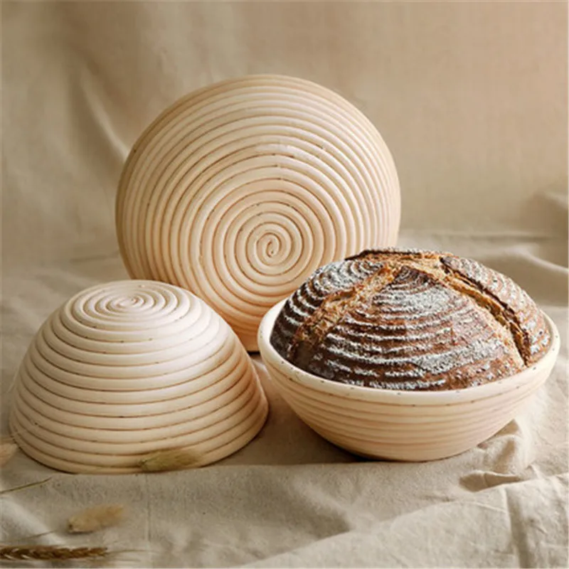 

Round Shape Rattan Basket Dough Banneton Brotform Bread Proofing Proving Fermentation Country Baskets