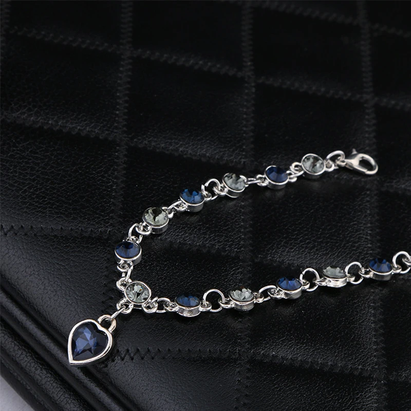 Браслет для женщин роскошный кристалл сердце Шарм золотые браслеты ювелирные