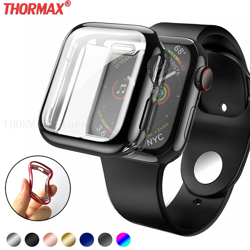 Чехол для часов Apple Watch series 4 3 2 1 чехол 40 мм 44 зеркальная прозрачная защита iWatch 42 38