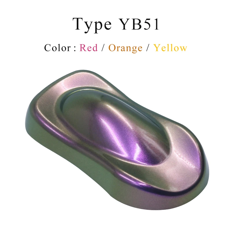 

YB51 Chameleon Pigments Acrylic Paint Powder Coating Dye for Cars Automotive Arts Crafts Painting Decoration Nails 10g