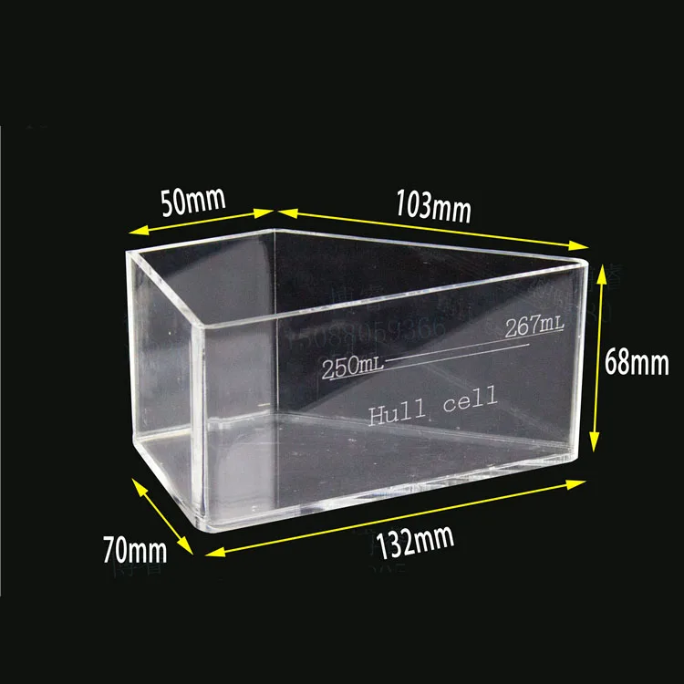 

Hull Cells 267ml Subordinate Hull Cell Testing Equipment Harrington Groove Graduated Hough Groove Sub Tank Without Heating Pump