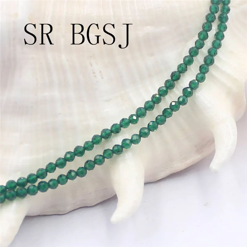 

Free Shipping 2mm Faceted Green Jades Gems Stone Spacer Bail Seed Small Round Beads Strand 15"