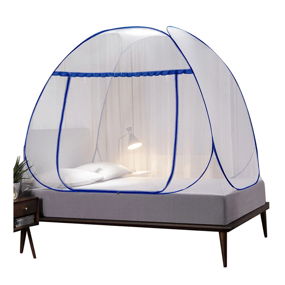 Portable Automatic Pop Up Mosquito Net Installation-Free Collapsible Student Bunk Breathable Mosquito Net Tent Home Decor