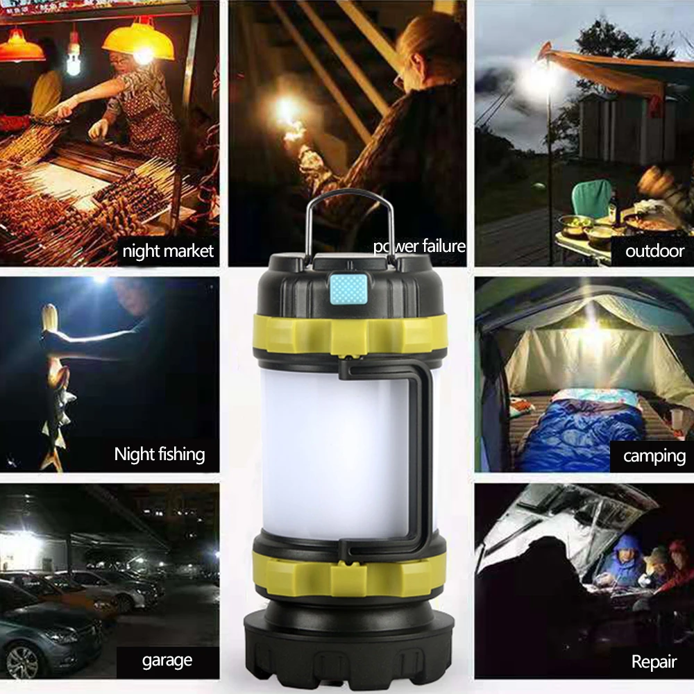 

22000LM LED Camping Lantern USB Rechargeable Flashlight Waterproof Lantern for Hurricane Emergency Hiking Fishing with Batteries