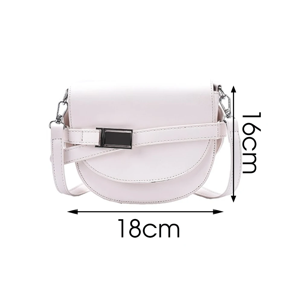 

Fashion Women Small Saddle Flap Bag Casual Solid Mini Female Messenger Shoulder Crossbody Bag PU Leather Lady Handbag Shell Bag
