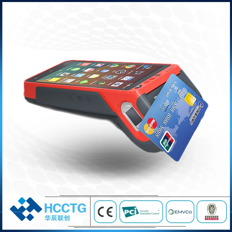 Wi Fi/Bluetooth/ 4G сенсорный экран высокого разрешения портативный терминал POS Z100 с PCE и