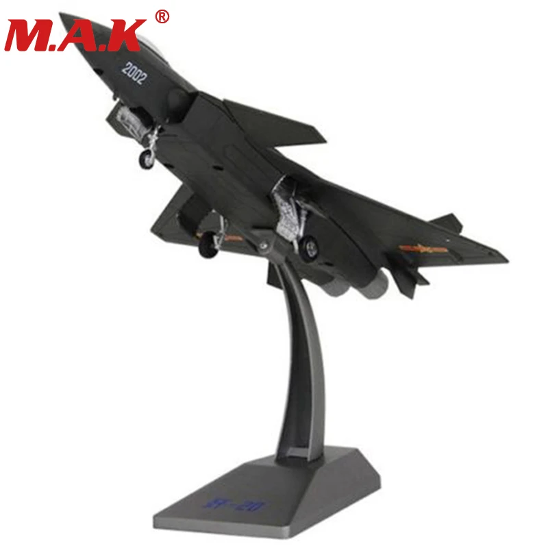 

toys gift children kids 1:72 scale airplane model alloy diecast airfore caircraft model J-20 black eagle stealth fighter model