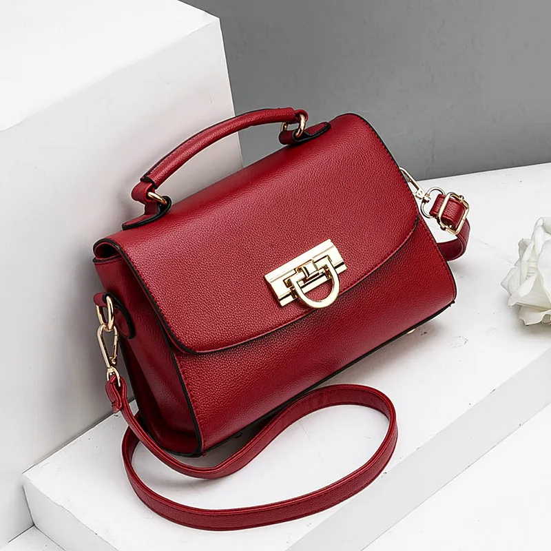 Women Bag Vintage Handbag Casual Tote Fashion Messenger Bags Shoulder Top-Handle Purse Wallet Leather 2019 New Black Blue | Багаж и сумки