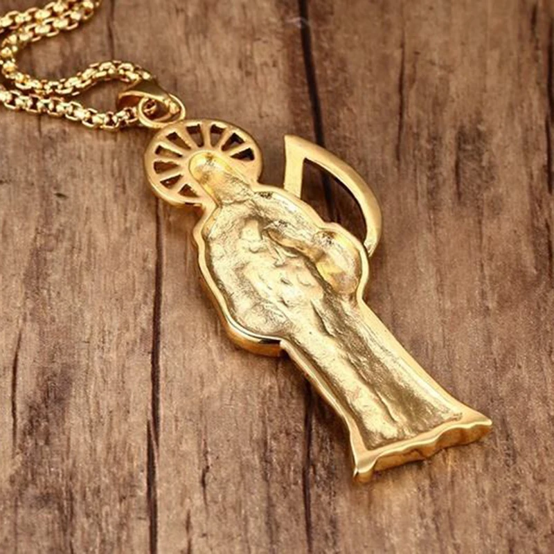 Готическое ожерелье череп меч Готическая оккультная Подвеска Панк Золотой цвет