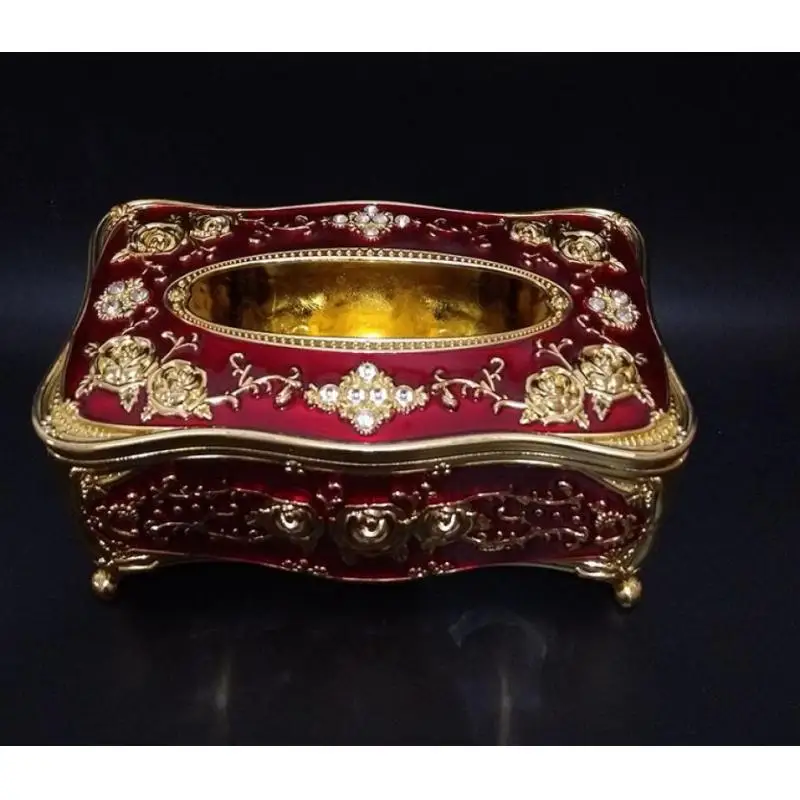 

Acrylic Tissue Box Universal Luxury European Paper Rack Office Table Accessories Home Office Ktv Hotel Car Facial Case Holder