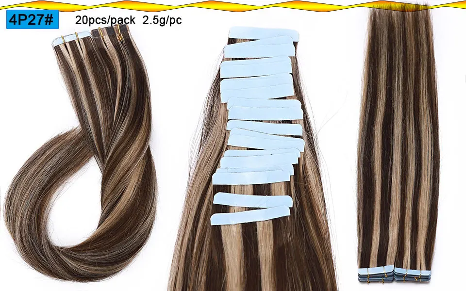 SEGO1"-24" 2,5 г/шт. 10/20 шт. волосы на Клейкой Ленте имитирующей кожу волосы, прямые, лента(с чешуйками в одном направлении), опт, не Волосы remy двусторонний скотч волосы для увеличения объема