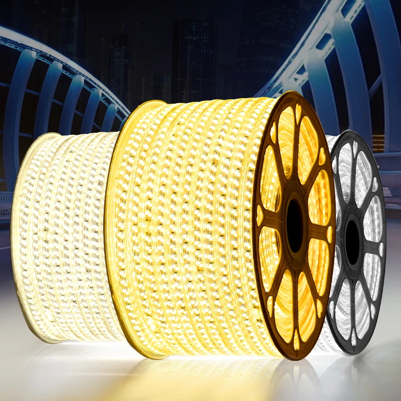 

220V LED Strip 2835 Waterproof Three Row 276 LEDs/m Flexible Tape LED Light Lamp Indoor Ourdoor Decoration