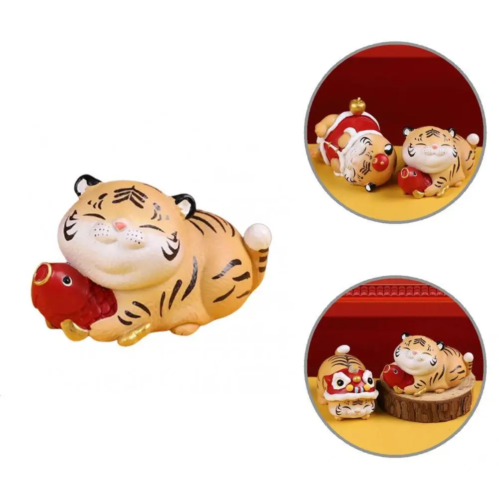 

2021 милая маленькая удача Тигр микро ландшафтное украшение садовая Смола Украшения настольные поделки дисплей новогодний домашний декор