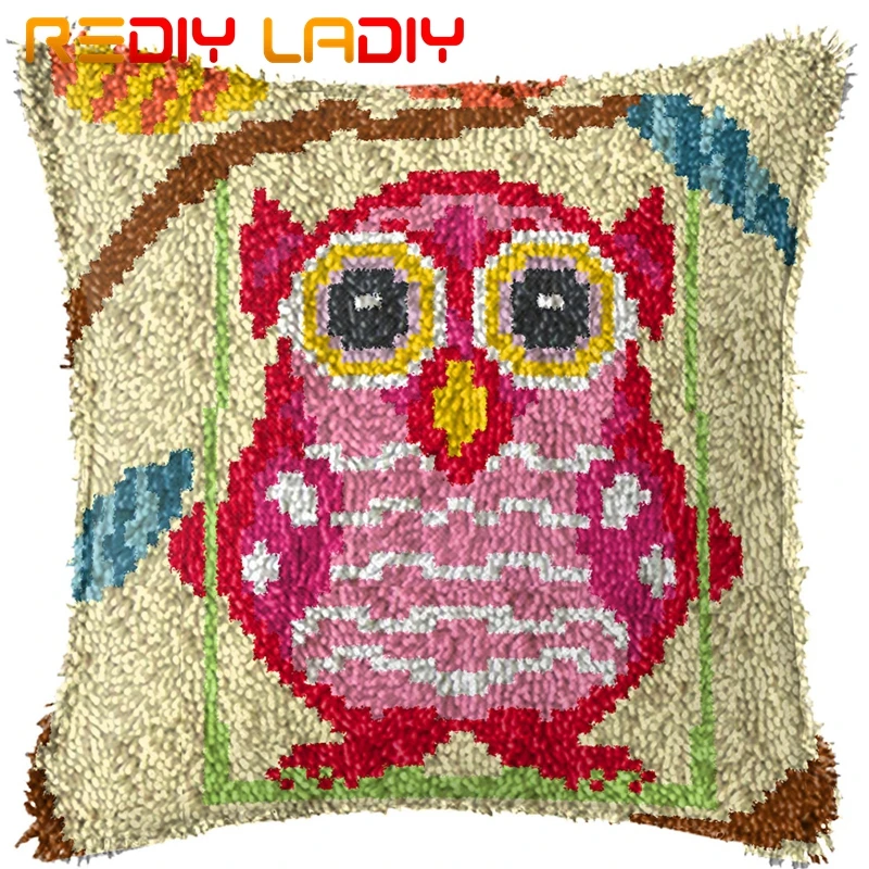 

Крюк с защелкой подушки, Красный с изображением героя из мультфильма «Сова Подушка Чехол с предварительно нанесенными надписями Цвет холст...