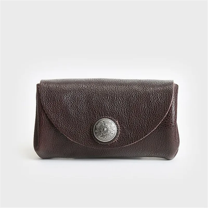 Кошелек LEACOOL из натуральной воловьей кожи для мужчин и женщин миниатюрный