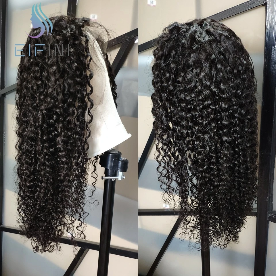 13x6 бесклеевой глубоко вьющиеся человеческие волосы Синтетические на кружеве