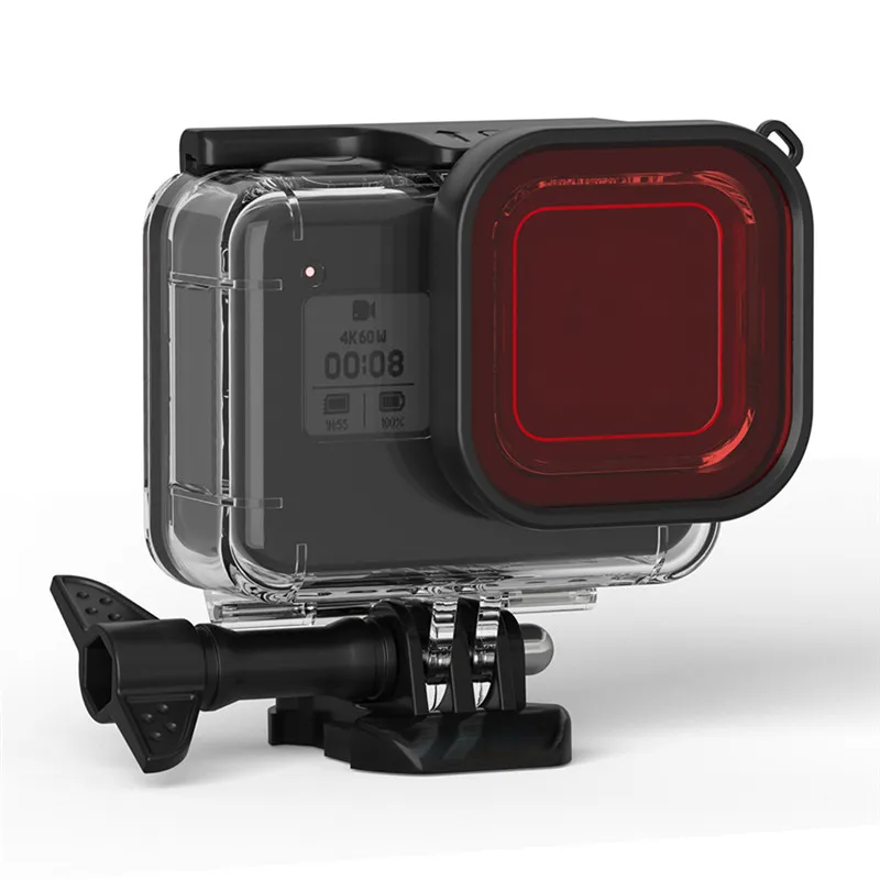 4 в 1 60 м подводный водонепроницаемый чехол для GoPro Hero 8 защитный Корпус черный